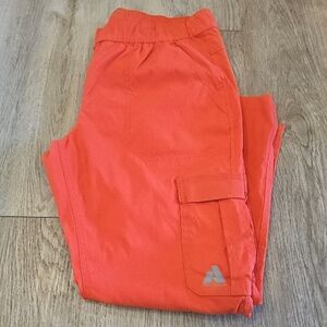 Eddie Bauer Vibrant Orange Cargo Activewear Pants with Logo P8